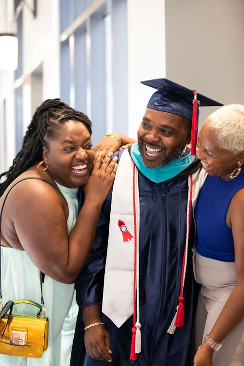 Nursing graduates celebrating their achievements